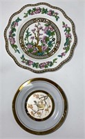 Lot of 2 Ornate Ceramic Plates