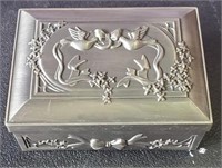 Pewter baby keepsake box