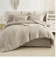 Comforter California King Size Set Oatmeal - 7