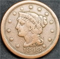 1848 US Large Cent, Nice Coin