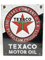 Texaco Motor Oil Metal Sign 12.5” x 16”