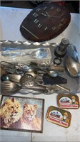 Miscellaneous lot of silver plate  silverware ,