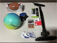 1 LOT ASSORTED SPORTS ITEMS INCLUDING: (1) P-TEX