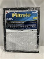Furnace filter 4 pack 3M 2500 20x25x1