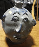 Eldreth Pottery 2001 Blue and gray decorated