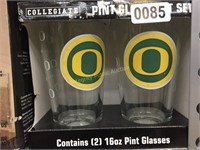 Oregon Ducks 2 16oz Glasses