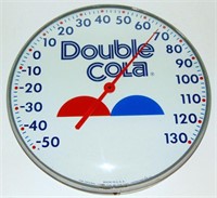 DOUBLE COLA SODA POP ADVERTISING THERMOMETER
