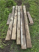 5 Used 4x6x8 Treated Posts