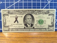 George Bush 2002 banknote