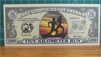 5 km run banknote