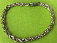 6in. Sterling Silver Bracelet 13.39 Grams