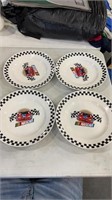 4 nascar dinner plates shipping not available