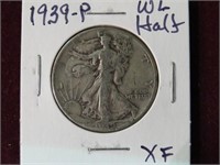 1939 P WALKING LIB. 1/2 DOLLAR 90% XF