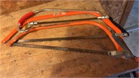 Three bow saws