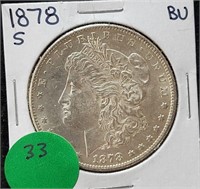 1878-S BU MORGAN SILVER DOLLAR