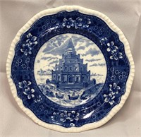 Copeland Blue Transferware Plate - Pharos of Alexa