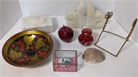 (G) Lot of assorted decorations including faux
