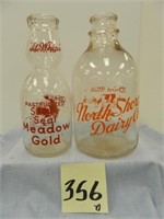 Meadow Gold Cream Top Milk Bottle, North Shore
