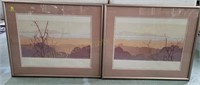 Two Signed & Numbered Landscapes, Screen