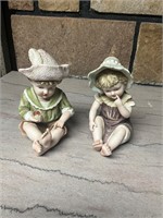 Bisque piano porcelain figurines 6162