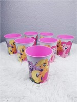 *?PREOWNED?*--SET OF 7 MY LITTLE PONY 16 OZ CUPS