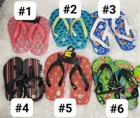 *NEW*--SET OF 6 TODDLER FLIP FLOPS