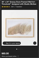 36" X 24" Grassy Dune Framed Wall Art - Threshold™