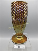 Northwood electric purple Corn vase w/ stalk base.