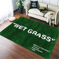 Green Wet Grass Area Rug 59x82 inch