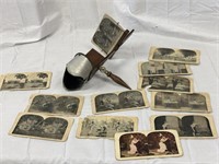 Antique Stereoview With 12 Orig. View Cards