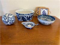 Lot of Blue and White Porcelain