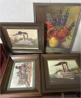 Set of 4 wall decor pictures
