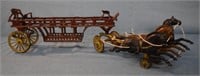 Early Cast Iron Horse Drawn Toy