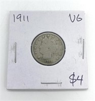 1911 Graded Liberty V-Nickel Coin