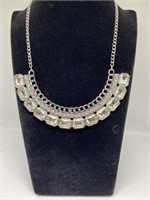Crystal Chained Neckless and Earrings