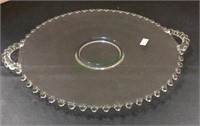 Larger candlewick handled platter with an 11 3/4