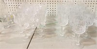 Crystal stemware - 2 varying sizes - tallest are