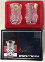 2 Crystal Vases