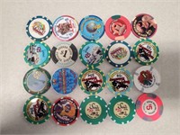 20 Las Vegas Casino Chips