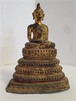 19th Century Gilt Bronze Buddha 6.25"H