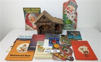 CHILDRENS CHRISTMAS BOOKS AND MANGER