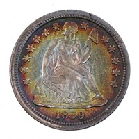 1859-P US SILVER SEATED LIBERTY 10C DIME