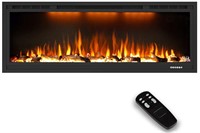 50" Electric Fireplace, Recessed Wall Mounted - NE