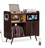 HOKYHOKY Record Player Stand with Vinyl Storage -