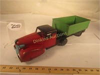 1930's Red and green Truck and Trailer