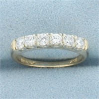 CZ Wedding or Anniversary Band Ring in 14k Yellow