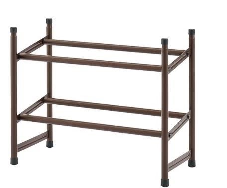 Shoe rack 2 tier black