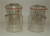Clear Hard Plastic Clamp Top Jars