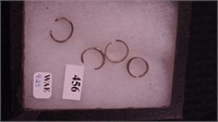 Four marked 925 toe rings