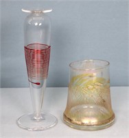 (2) Contemporary Art Glass Vases